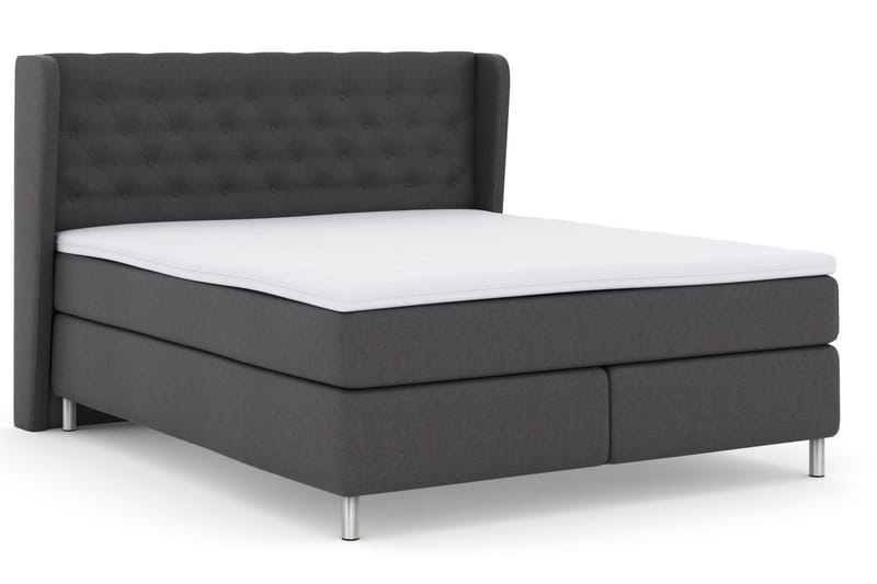 Sänkypaketti Choice No 3 210x210 Medium - Tummanharmaa/Metallijalat - Huonekalut - Sänky - Jenkkisängyt