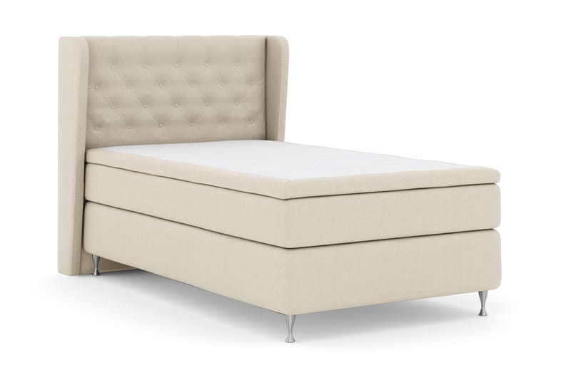 Sänkypaketti Choice No 4 120x200 Kova - Beige/Hopeajalat - Huonekalut - Sänky - Jenkkisängyt