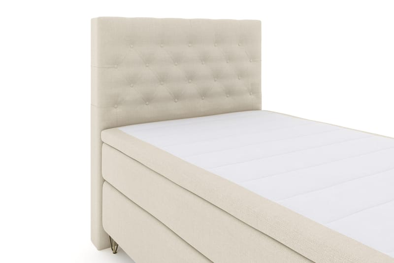 Sänkypaketti Choice No 4 120x200 Kova - Beige/V-Malli Metallijalat - Huonekalut - Sänky - Jenkkisängyt