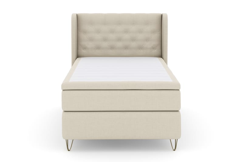 Sänkypaketti Choice No 4 120x200 Kova - Beige/V-Malli Metallijalat - Huonekalut - Sänky - Jenkkisängyt