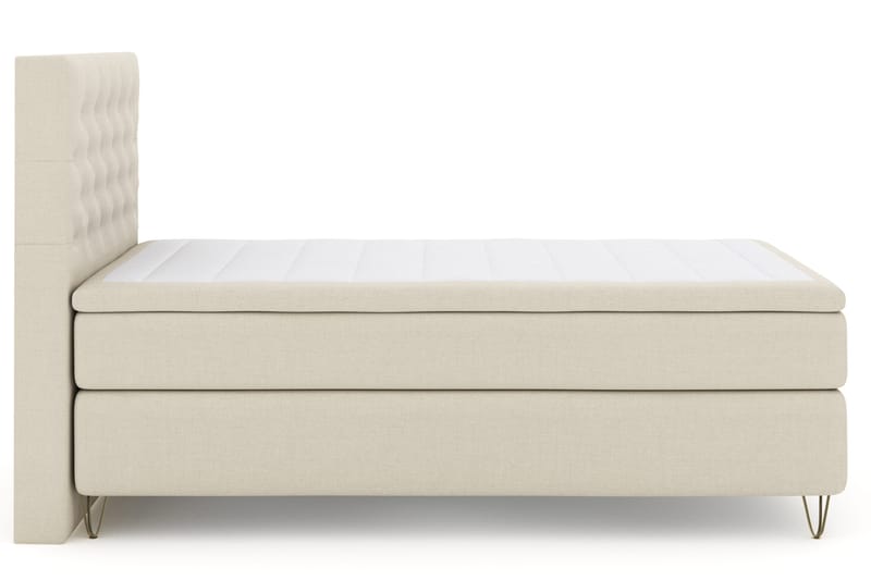 Sänkypaketti Choice No 4 120x200 Kova - Beige/V-Malli Metallijalat - Huonekalut - Sänky - Jenkkisängyt