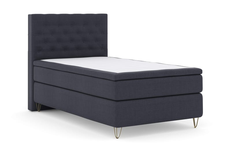 Sänkypaketti Choice No 4 120x200 Kova - Sininen/V-Malli Metallijalat - Huonekalut - Sänky - Jenkkisängyt