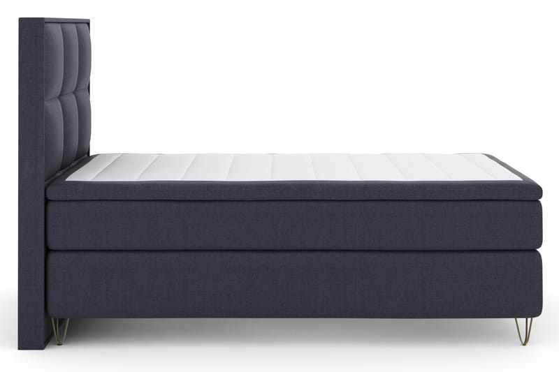 Sänkypaketti Choice No 4 120x200 Kova - Sininen/V-Malli Metallijalat - Huonekalut - Sänky - Jenkkisängyt