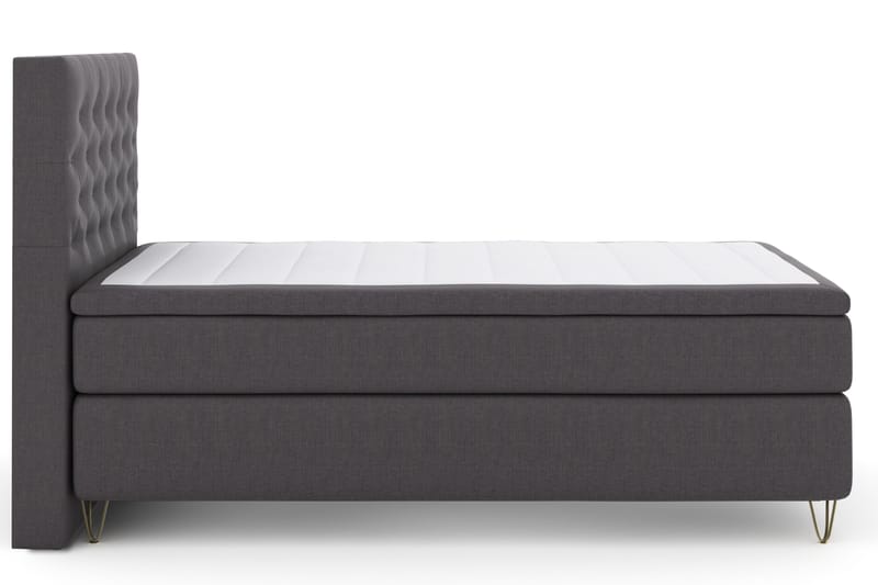 Sänkypaketti Choice No 4 120x200 Kova - T.harmaa/V-malli Metallijalat - Huonekalut - Sänky - Jenkkisängyt