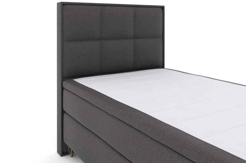 Sänkypaketti Choice No 4 120x200 Kova - T.harmaa/V-malli Metallijalat - Huonekalut - Sänky - Jenkkisängyt