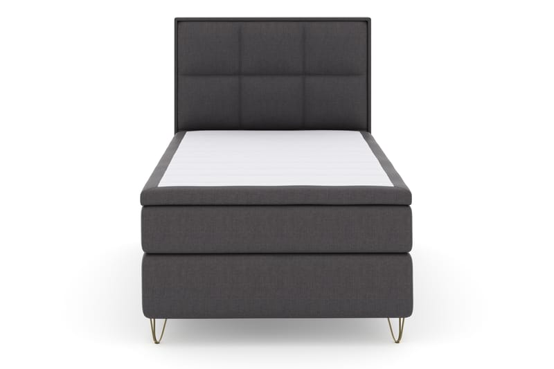 Sänkypaketti Choice No 4 120x200 Kova - T.harmaa/V-malli Metallijalat - Huonekalut - Sänky - Jenkkisängyt