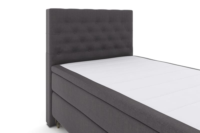 Sänkypaketti Choice No 4 120x200 Kova - T.harmaa/V-malli Metallijalat - Huonekalut - Sänky - Jenkkisängyt