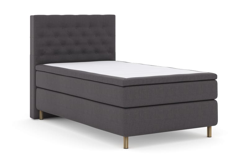 Sänkypaketti Choice No 4 120x200 Kova - Tummanharmaa/Kuparijalat - Huonekalut - Sänky - Jenkkisängyt