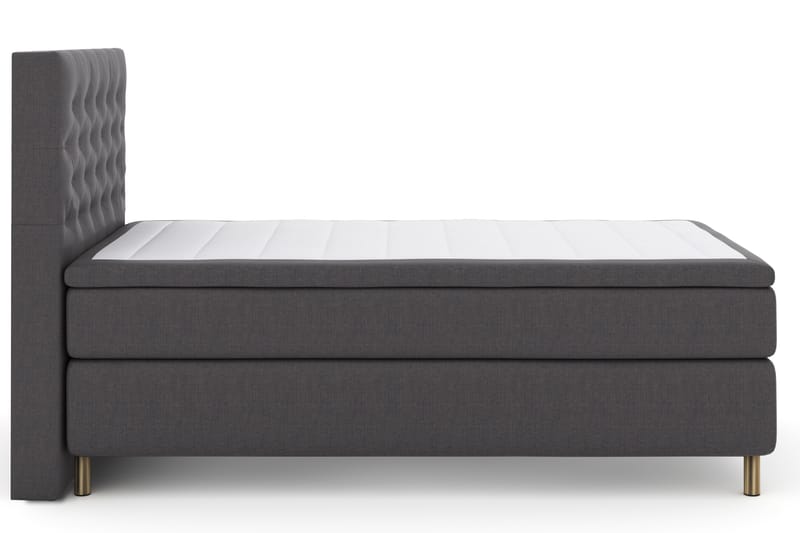 Sänkypaketti Choice No 4 120x200 Kova - Tummanharmaa/Kuparijalat - Huonekalut - Sänky - Jenkkisängyt