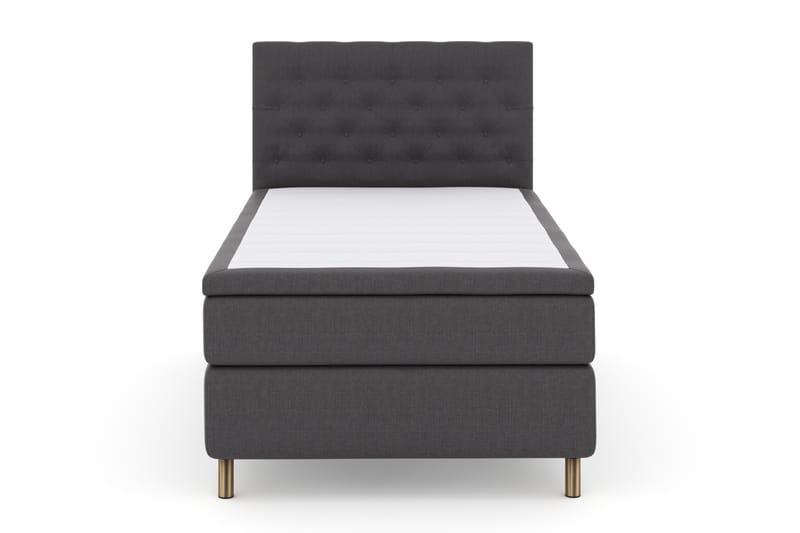 Sänkypaketti Choice No 4 120x200 Kova - Tummanharmaa/Kuparijalat - Huonekalut - Sänky - Jenkkisängyt