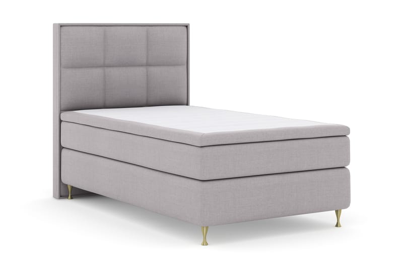Sänkypaketti Choice No 4 120x200 Kova - Vaaleanharmaa/Kulta Jalat - Huonekalut - Sänky - Jenkkisängyt