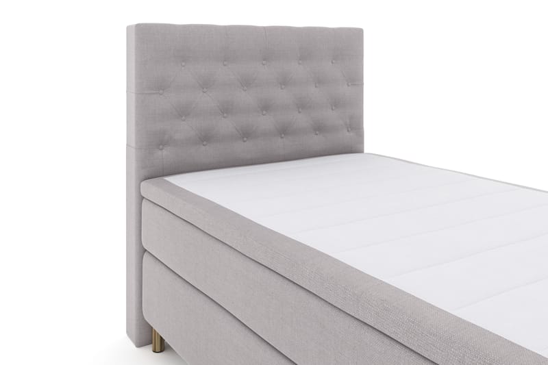 Sänkypaketti Choice No 4 120x200 Kova - Vaaleanharmaa/Kuparijalat - Huonekalut - Sänky - Jenkkisängyt