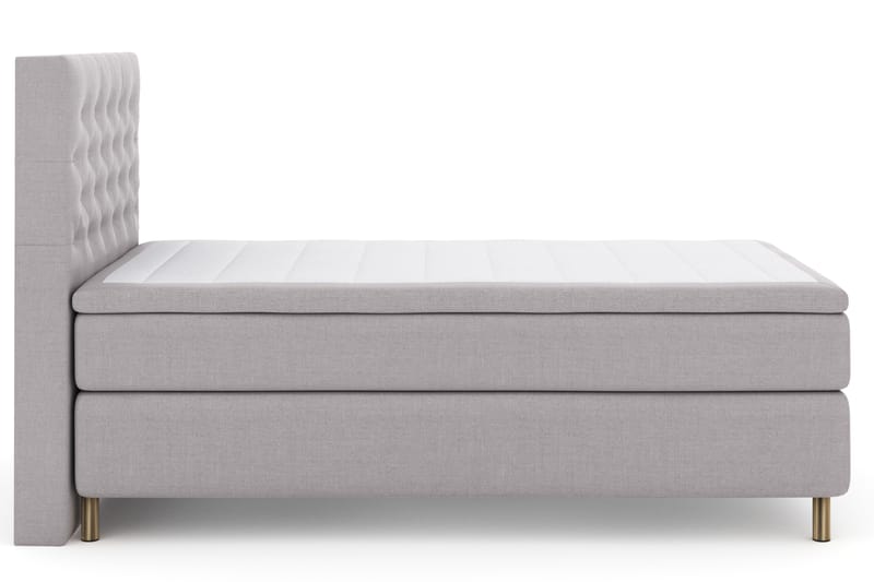 Sänkypaketti Choice No 4 120x200 Kova - Vaaleanharmaa/Kuparijalat - Huonekalut - Sänky - Jenkkisängyt