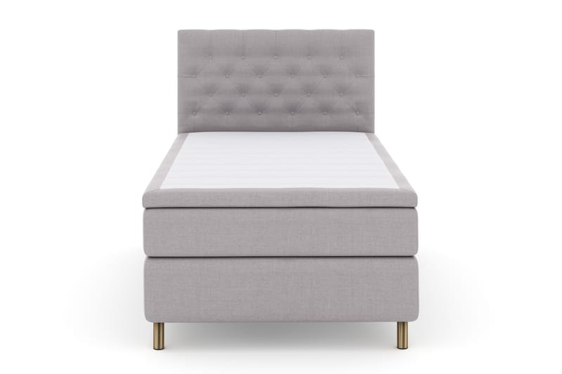 Sänkypaketti Choice No 4 120x200 Kova - Vaaleanharmaa/Kuparijalat - Huonekalut - Sänky - Jenkkisängyt