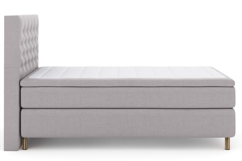 Sänkypaketti Choice No 4 120x200 Kova - Vaaleanharmaa/Kuparijalat - Huonekalut - Sänky - Jenkkisängyt