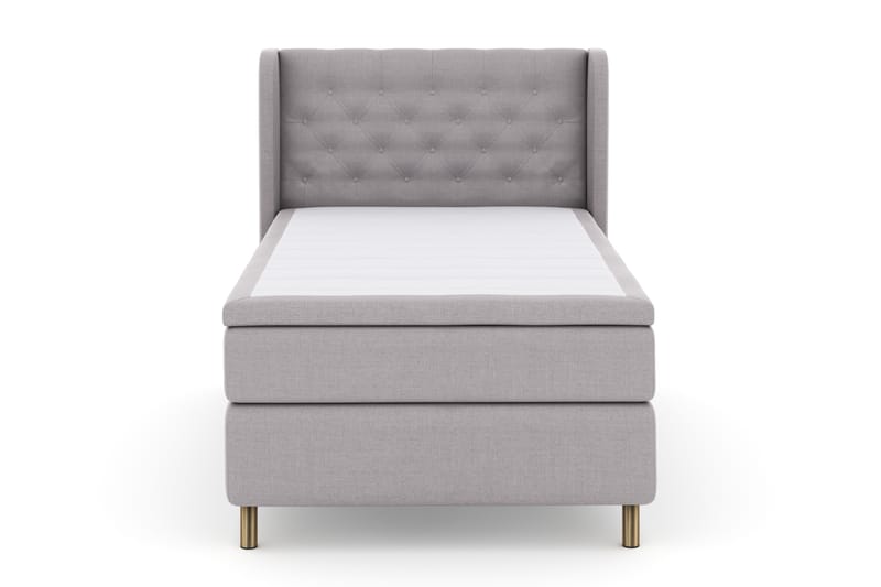 Sänkypaketti Choice No 4 120x200 Kova - Vaaleanharmaa/Kuparijalat - Huonekalut - Sänky - Jenkkisängyt