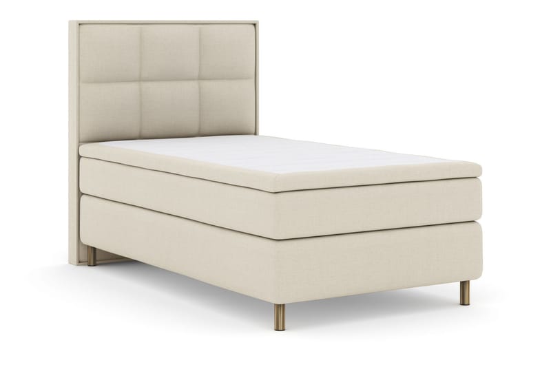 Sänkypaketti Choice No 4 120x200 Medium - Beige/Kuparijalat - Huonekalut - Sänky - Jenkkisängyt