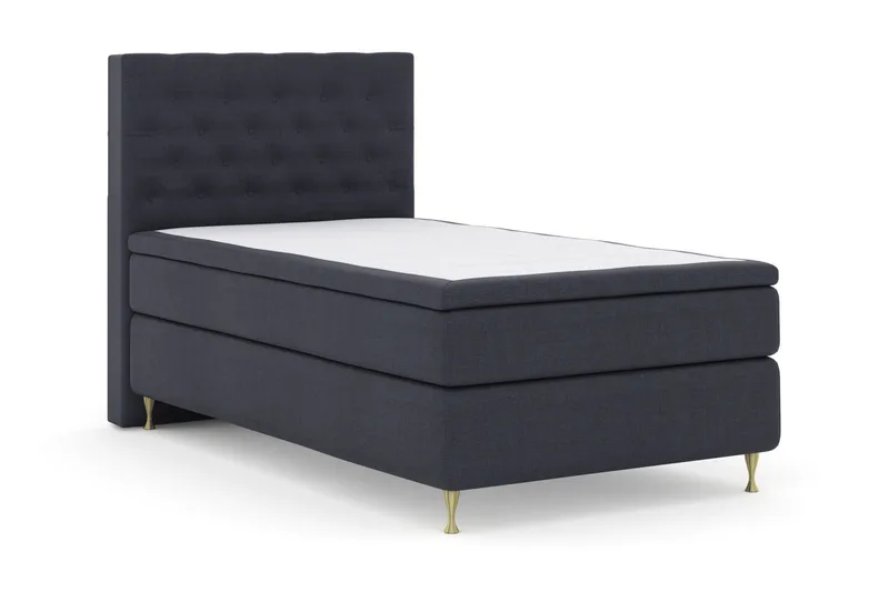 Sänkypaketti Choice No 4 120x200 Medium - Sininen/Kulta Jalat - Huonekalut - Sänky - Jenkkisängyt