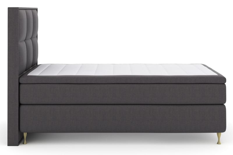Sänkypaketti Choice No 4 120x200 Medium - T.harmaa/V-malli Metallijalat - Huonekalut - Sänky - Jenkkisängyt