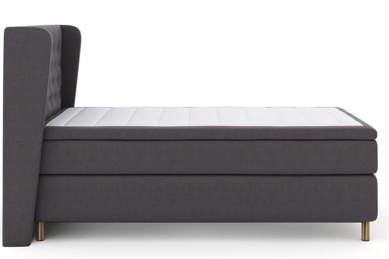 Sänkypaketti Choice No 4 120x200 Medium - Tummanharmaa/Kuparijalat - Huonekalut - Sänky - Jenkkisängyt