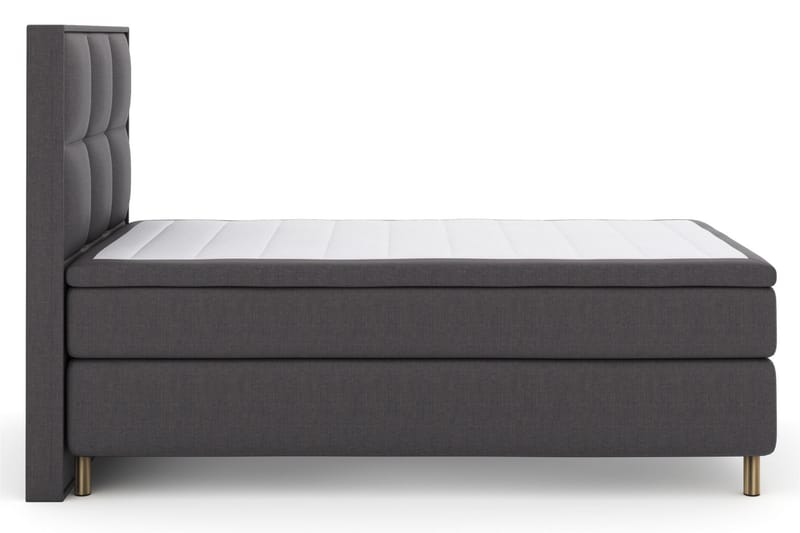 Sänkypaketti Choice No 4 120x200 Medium - Tummanharmaa/Kuparijalat - Huonekalut - Sänky - Jenkkisängyt