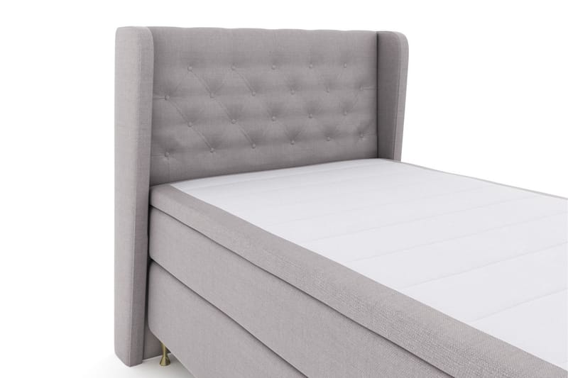 Sänkypaketti Choice No 4 120x200 Medium - Vaaleanharmaa/Kulta Jalat - Huonekalut - Sänky - Jenkkisängyt