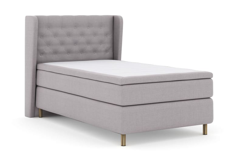 Sänkypaketti Choice No 4 120x200 Medium - Vaaleanharmaa/Kuparijalat - Huonekalut - Sänky - Jenkkisängyt