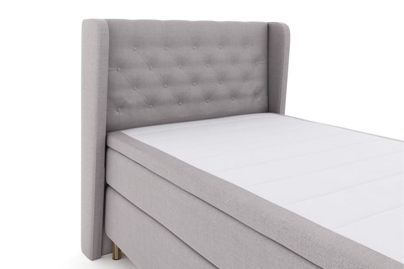 Sänkypaketti Choice No 4 120x200 Medium - Vaaleanharmaa/Kuparijalat - Huonekalut - Sänky - Jenkkisängyt
