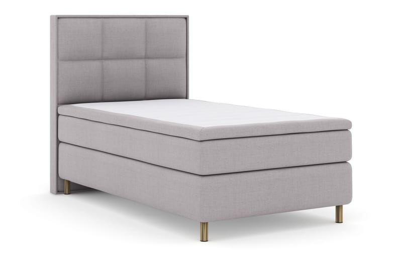 Sänkypaketti Choice No 4 120x200 Medium - Vaaleanharmaa/Kuparijalat - Huonekalut - Sänky - Jenkkisängyt