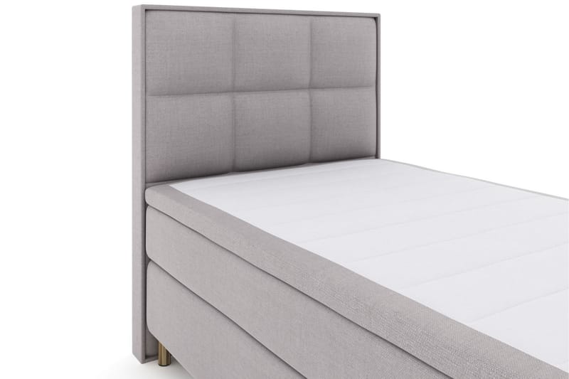 Sänkypaketti Choice No 4 120x200 Medium - Vaaleanharmaa/Kuparijalat - Huonekalut - Sänky - Jenkkisängyt