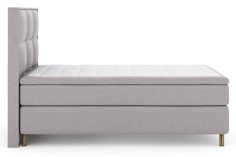 Sänkypaketti Choice No 4 120x200 Medium - Vaaleanharmaa/Kuparijalat - Huonekalut - Sänky - Jenkkisängyt