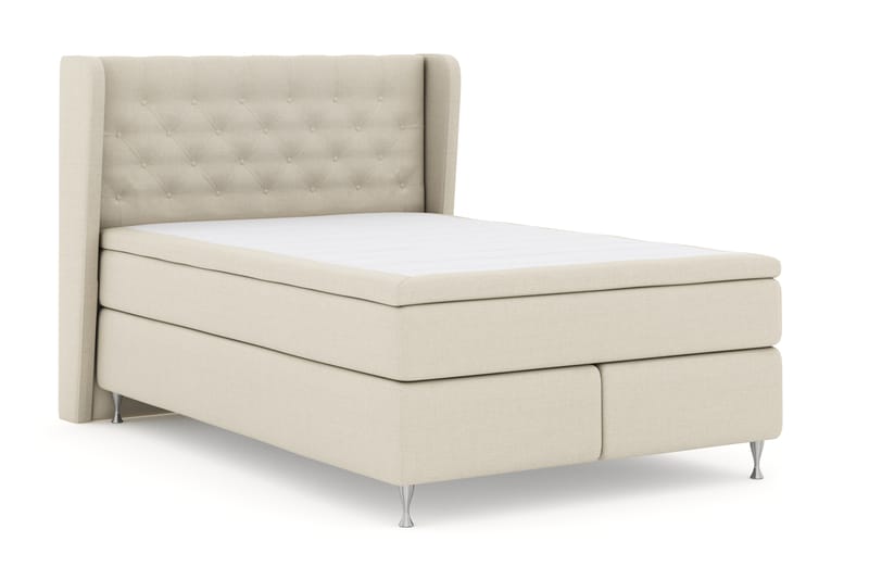 Sänkypaketti Choice No 4 140x200 Kova - Beige/Hopeajalat - Huonekalut - Sänky - Jenkkisängyt