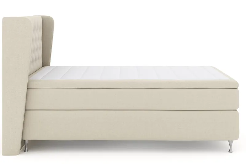 Sänkypaketti Choice No 4 140x200 Kova - Beige/Hopeajalat - Huonekalut - Sänky - Jenkkisängyt