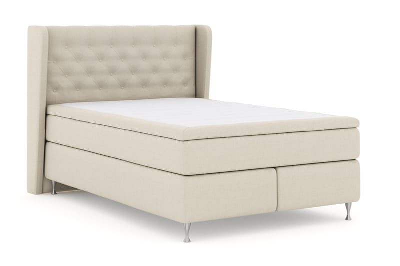 Sänkypaketti Choice No 4 140x200 Kova - Beige/Hopeajalat - Huonekalut - Sänky - Jenkkisängyt