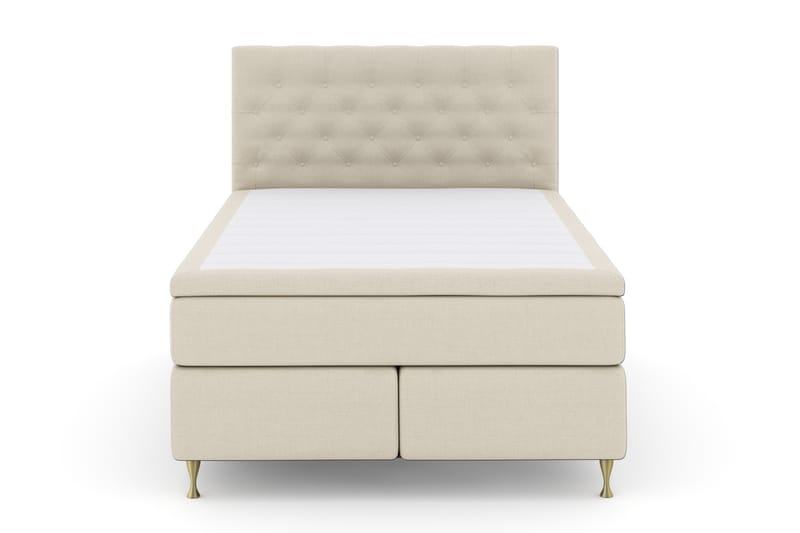 Sänkypaketti Choice No 4 140x200 Kova - Beige/Kulta Jalat - Huonekalut - Sänky - Jenkkisängyt
