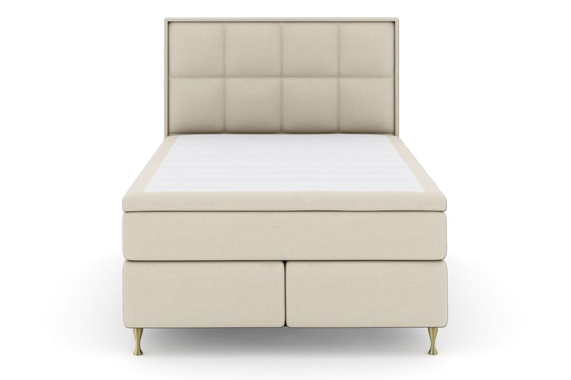 Sänkypaketti Choice No 4 140x200 Kova - Beige/Kulta Jalat - Huonekalut - Sänky - Jenkkisängyt