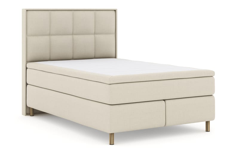 Sänkypaketti Choice No 4 140x200 Kova - Beige/Kuparijalat - Huonekalut - Sänky - Jenkkisängyt