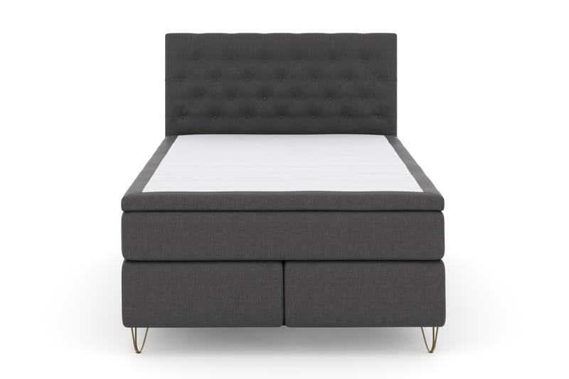 Sänkypaketti Choice No 4 140x200 Kova - T.harmaa/V-malli Metallijalat - Huonekalut - Sänky - Jenkkisängyt