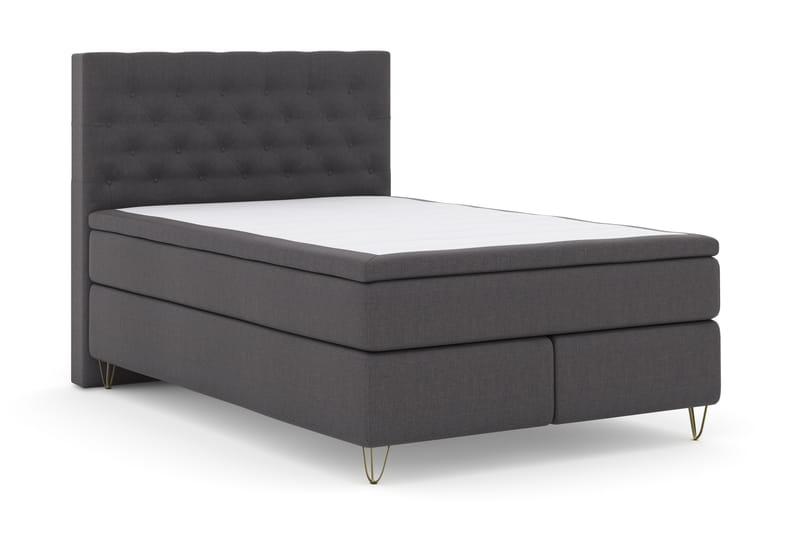Sänkypaketti Choice No 4 140x200 Kova - T.harmaa/V-malli Metallijalat - Huonekalut - Sänky - Jenkkisängyt
