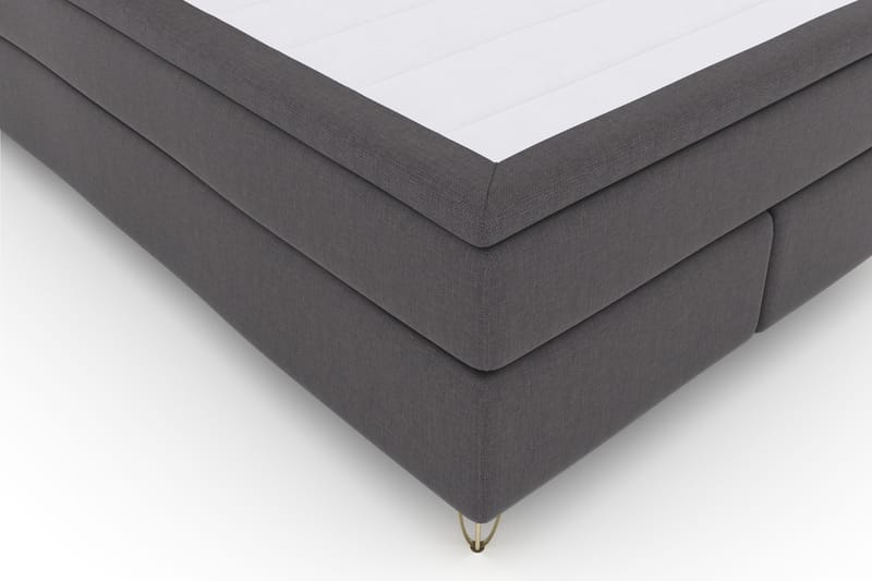 Sänkypaketti Choice No 4 140x200 Kova - T.harmaa/V-malli Metallijalat - Huonekalut - Sänky - Jenkkisängyt