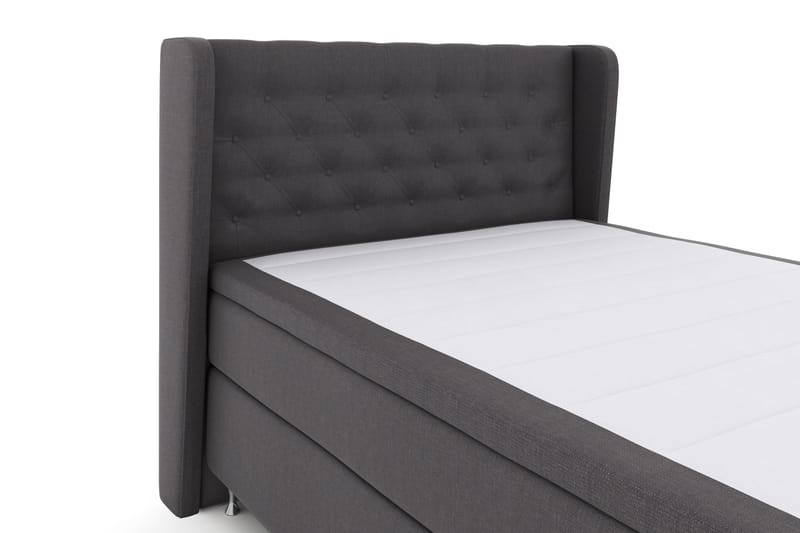 Sänkypaketti Choice No 4 140x200 Kova - Tummanharmaa/Hopeajalat - Huonekalut - Sänky - Jenkkisängyt