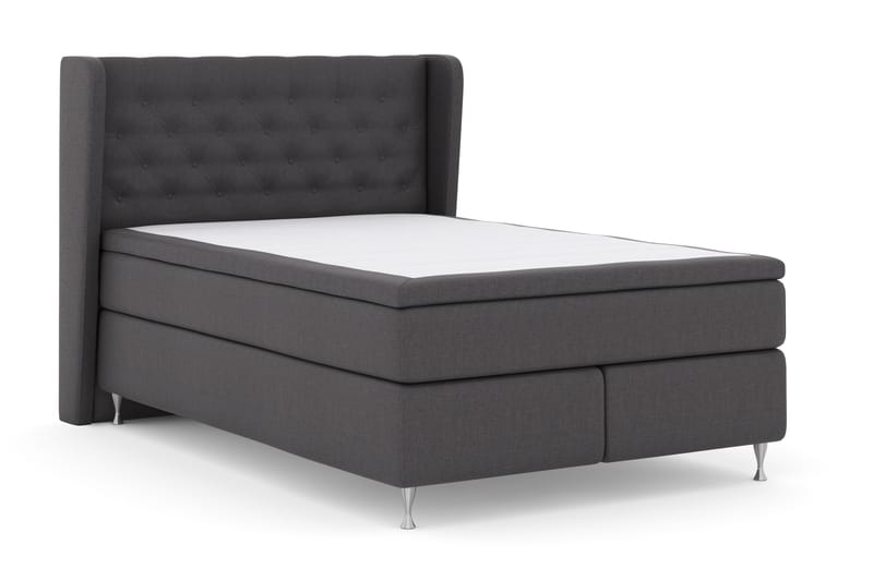 Sänkypaketti Choice No 4 140x200 Kova - Tummanharmaa/Hopeajalat - Huonekalut - Sänky - Jenkkisängyt