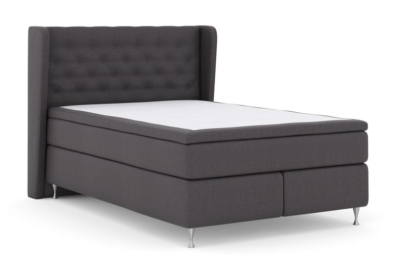 Sänkypaketti Choice No 4 140x200 Kova - Tummanharmaa/Hopeajalat - Huonekalut - Sänky - Jenkkisängyt