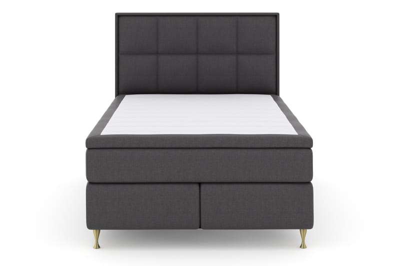 Sänkypaketti Choice No 4 140x200 Kova - Tummanharmaa/Kulta Jalat - Huonekalut - Sänky - Jenkkisängyt