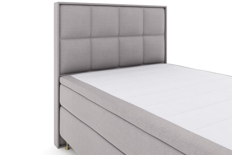 Sänkypaketti Choice No 4 140x200 Kova - Vaaleanharmaa/Kulta Jalat - Huonekalut - Sänky - Jenkkisängyt