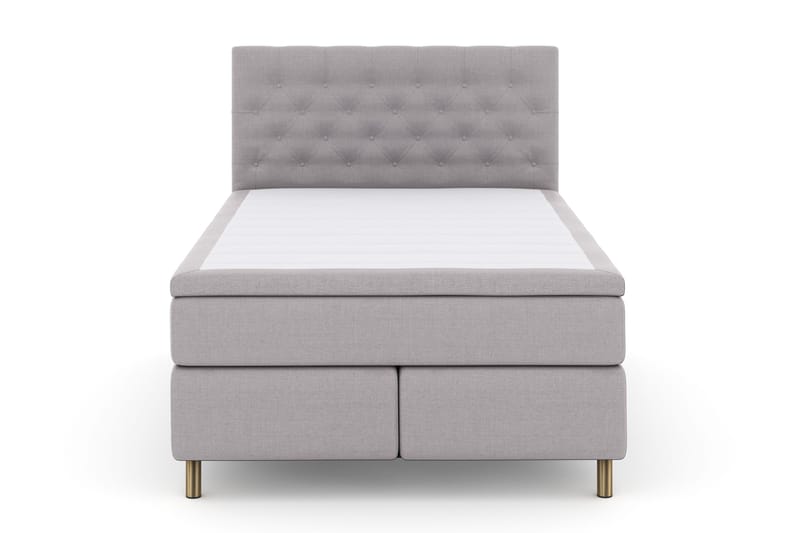 Sänkypaketti Choice No 4 140x200 Kova - Vaaleanharmaa/Kuparijalat - Huonekalut - Sänky - Jenkkisängyt