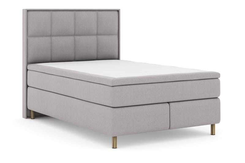 Sänkypaketti Choice No 4 140x200 Kova - Vaaleanharmaa/Kuparijalat - Huonekalut - Sänky - Jenkkisängyt