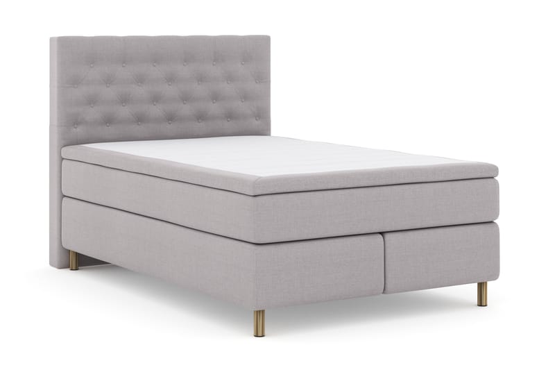Sänkypaketti Choice No 4 140x200 Kova - Vaaleanharmaa/Kuparijalat - Huonekalut - Sänky - Jenkkisängyt