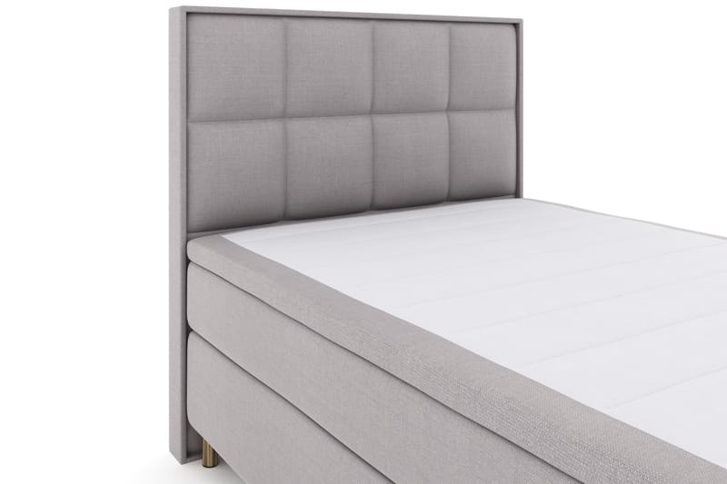 Sänkypaketti Choice No 4 140x200 Kova - Vaaleanharmaa/Kuparijalat - Huonekalut - Sänky - Jenkkisängyt
