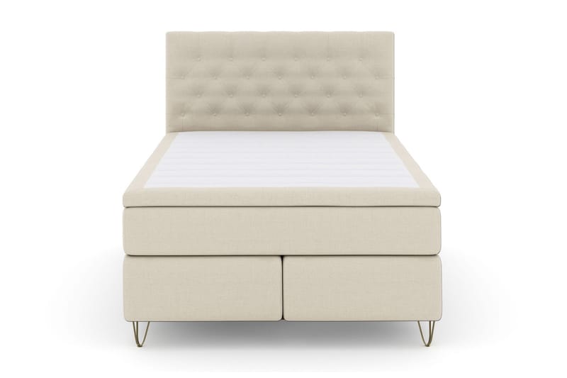 Sänkypaketti Choice No 4 140x200 Kova/Medium, Beige/V-Malli Metallijalat